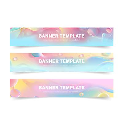 템플릿 배너템플릿 가로배너 물결 사람없음 컬러풀 현수막 액체 비눗방울 그라데이션 버블 마블링 파스텔톤 웹배너 배너세트 AI파일 배너 컬러 웹템플릿 가로 세트 파일형식 벡터