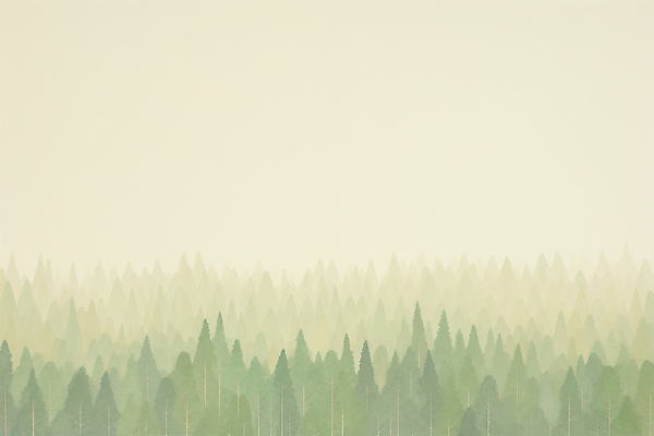 JPG 나무 백그라운드 일러스트 풍경 사람없음 초록색 봄풍경 숲 파스텔 국내일러스트 AI일러스트 AI콘텐츠 식물 컬러 학용품 봄 파일형식