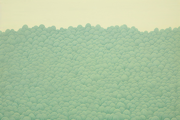 JPG 나무 백그라운드 일러스트 풍경 사람없음 초록색 봄풍경 숲 파스텔 국내일러스트 AI일러스트 AI콘텐츠 식물 컬러 학용품 봄 파일형식