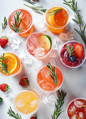 JPG 편집이미지 오렌지 딸기 그림자 사람없음 장식 얼음 과일주스 시원함 블루베리 라임 석류 로즈메리 생과일 에이드 플라스틱컵 편집실사 AI포토 AI콘텐츠 자연요소 음료 과일 컵 주스 플라스틱 허브 CG 파일형식