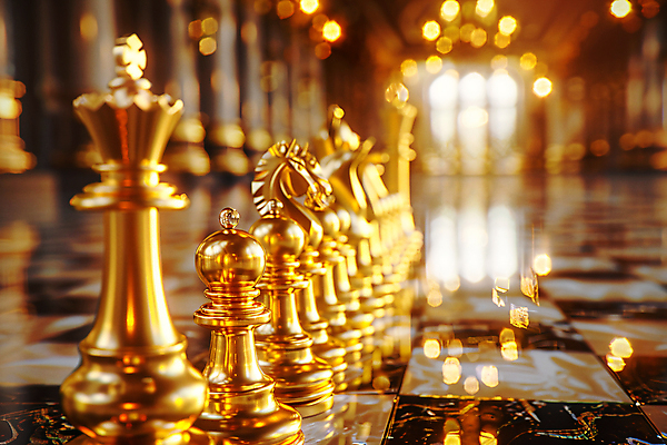 JPG 편집이미지 취미 사람없음 빛 반사 금색 황금 고급 체스말 체스 오브젝트 보케 체스판 광 체스게임 편집실사 AI포토 AI콘텐츠 컬러 컨셉 놀이 게임 말_게임 CG 파일형식