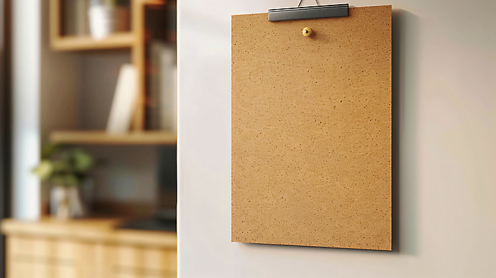 JPG 식물 편집이미지 벽 선반 집게 사람없음 방 압정 책상 디지털합성 코르크보드 카피스페이스 편집실사 AI포토 AI콘텐츠 가구 알림판 사무용품 공백 CG 파일형식