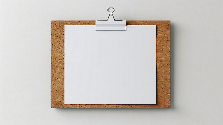 JPG 편집이미지 종이 사람없음 메모지 디지털합성 서류집게 코르크보드 카피스페이스 편집실사 AI포토 AI콘텐츠 알림판 집게 사무용품 공백 CG 파일형식