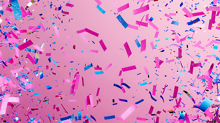 JPG 편집이미지 분홍색 사람없음 파란색 파티 축하 꽃가루 더스트파티클 카피스페이스 편집실사 AI포토 AI콘텐츠 컬러 컨셉 이벤트 공백 가루 CG 파일형식