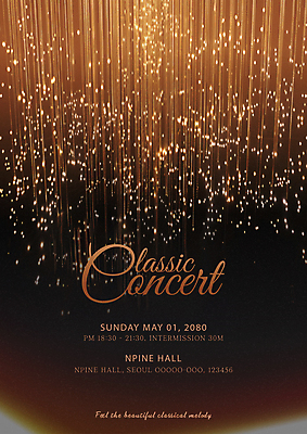 템플릿 선 추상 사람없음 빛 검은색 콘서트 공연 금색 점 클래식 연주회 포스터템플릿 이펙트그래픽 이미지템플릿 AI파일 포스터 컬러 컨셉 무늬 그래픽백그라운드 이벤트 음악회 파일형식 벡터