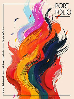 PSD 디자인 포스터 백그라운드 곡선 일러스트 붓터치 추상 사람없음 컬러풀 디지털합성 모던 그림 색채 스타일 국내일러스트 선 컬러 무늬 파일형식