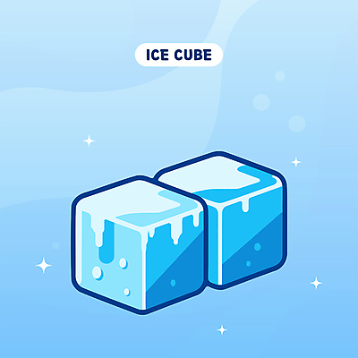 일러스트 사람없음 파란색 반짝임 사각형 얼음 투명 차가움 시원함 큐브 국내일러스트 AI파일 자연요소 도형 컬러 모션 파일형식 벡터