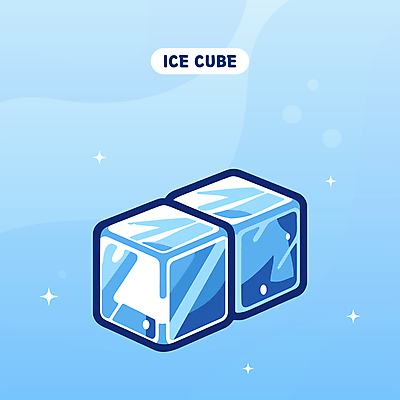 일러스트 사람없음 파란색 반짝임 사각형 얼음 투명 차가움 시원함 큐브 국내일러스트 AI파일 자연요소 도형 컬러 모션 파일형식 벡터