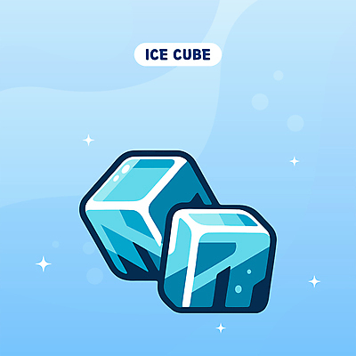 일러스트 사람없음 파란색 반짝임 사각형 얼음 투명 차가움 시원함 큐브 국내일러스트 AI파일 자연요소 도형 컬러 모션 파일형식 벡터