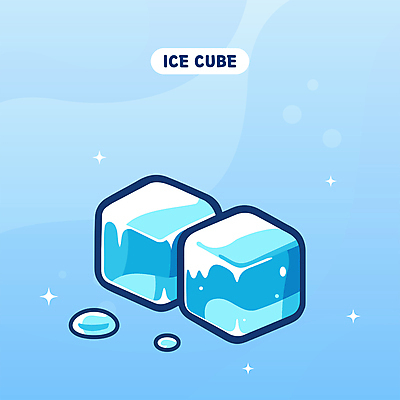 일러스트 사람없음 파란색 반짝임 사각형 얼음 물방울 투명 차가움 시원함 큐브 국내일러스트 AI파일 자연요소 도형 컬러 모션 파일형식 벡터