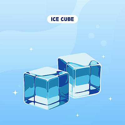 일러스트 사람없음 파란색 반짝임 사각형 얼음 투명 차가움 시원함 큐브 국내일러스트 AI파일 자연요소 도형 컬러 모션 파일형식 벡터