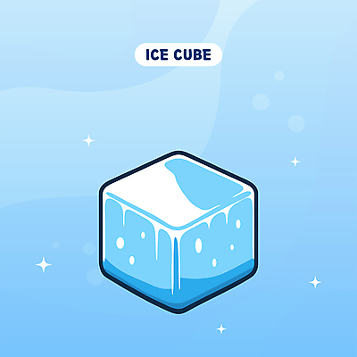 일러스트 사람없음 파란색 반짝임 사각형 얼음 투명 차가움 시원함 큐브 국내일러스트 AI파일 자연요소 도형 컬러 모션 파일형식 벡터