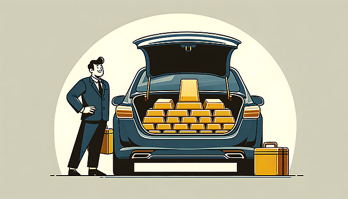 JPG 전신 남자 여유 허리손 가방 일러스트 자동차 성공 한명 정장 성인 금융 자신감 운반 부자 부 황금 디지털합성 투자 금괴 풍요 성인남자한명만 편집소스 국내일러스트 AI일러스트 AI콘텐츠 1 잡화 옷 감정 육상교통 포즈 컨셉 비즈니스 사람 경제 재산 남자한명만 성인남자만 파일형식