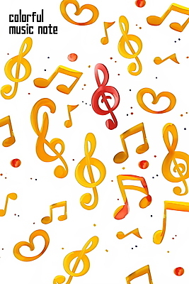 PSD 디자인 컬러 백그라운드 패턴 음표 일러스트 창조 타이포그라피 사람없음 컬러풀 화려 악보 그림 국내일러스트 문자 기호 음악 컨셉 무늬 파일형식
