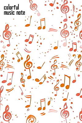 PSD 디자인 컬러 백그라운드 패턴 음표 일러스트 창조 타이포그라피 사람없음 컬러풀 화려 악보 그림 국내일러스트 문자 기호 음악 컨셉 무늬 파일형식