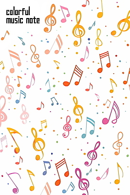 PSD 디자인 컬러 백그라운드 패턴 음표 일러스트 창조 타이포그라피 사람없음 컬러풀 화려 악보 그림 국내일러스트 문자 기호 음악 컨셉 무늬 파일형식
