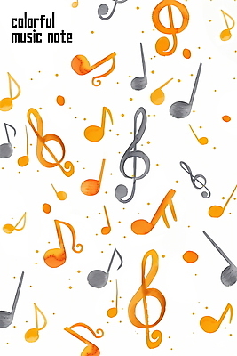 PSD 디자인 컬러 백그라운드 패턴 음표 일러스트 창조 타이포그라피 사람없음 컬러풀 화려 악보 그림 국내일러스트 문자 기호 음악 컨셉 무늬 파일형식