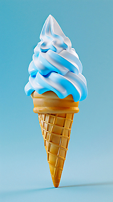 JPG 편집이미지 음식 아이스크림 디저트 사람없음 여름 파란색 달콤 시원함 편집실사 AI컴퓨터그래픽 AI콘텐츠 계절 컬러 맛 CG 파일형식
