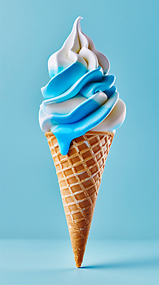 JPG 편집이미지 음식 아이스크림 디저트 사람없음 여름 파란색 달콤 시원함 편집실사 AI컴퓨터그래픽 AI콘텐츠 계절 컬러 맛 CG 파일형식