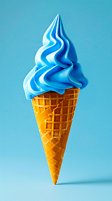 JPG 편집이미지 음식 아이스크림 디저트 사람없음 여름 파란색 달콤 시원함 편집실사 AI컴퓨터그래픽 AI콘텐츠 계절 컬러 맛 CG 파일형식