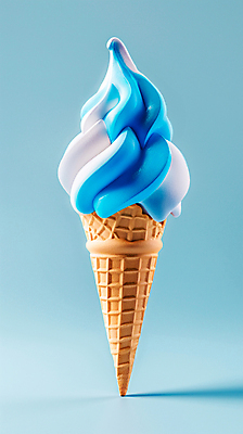 JPG 편집이미지 음식 아이스크림 디저트 사람없음 여름 파란색 달콤 시원함 편집실사 AI컴퓨터그래픽 AI콘텐츠 계절 컬러 맛 CG 파일형식