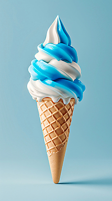 JPG 편집이미지 음식 아이스크림 디저트 사람없음 여름 파란색 달콤 시원함 편집실사 AI컴퓨터그래픽 AI콘텐츠 계절 컬러 맛 CG 파일형식