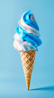 JPG 편집이미지 음식 아이스크림 디저트 사람없음 여름 파란색 달콤 시원함 편집실사 AI컴퓨터그래픽 AI콘텐츠 계절 컬러 맛 CG 파일형식