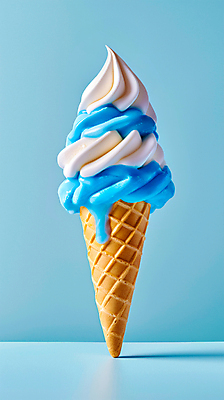 JPG 편집이미지 음식 아이스크림 디저트 사람없음 여름 파란색 달콤 시원함 편집실사 AI컴퓨터그래픽 AI콘텐츠 계절 컬러 맛 CG 파일형식