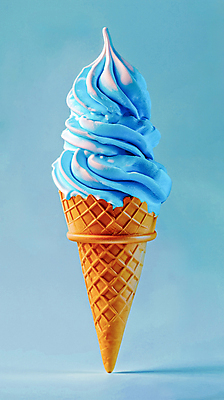 JPG 편집이미지 음식 아이스크림 디저트 사람없음 여름 파란색 달콤 시원함 편집실사 AI컴퓨터그래픽 AI콘텐츠 계절 컬러 맛 CG 파일형식