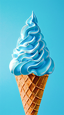 JPG 편집이미지 백그라운드 아이스크림 사람없음 여름 파란색 달콤 시원함 아이스크림콘 편집소스 편집실사 AI컴퓨터그래픽 AI콘텐츠 계절 컬러 디저트 맛 CG 콘 파일형식