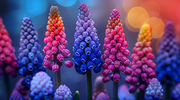 JPG 편집이미지 꽃잎 자연 사람없음 정원 봄 화려 신비 보케 무스카리 카피스페이스 편집실사 AI포토 AI콘텐츠 계절 꽃 컨셉 공백 CG 생태계 파일형식