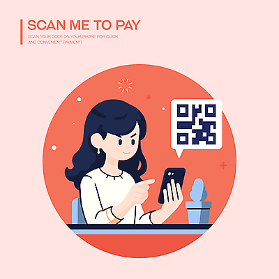 여자 화분 화초 말풍선 의자 일러스트 한명 들기 앉기 성인 스마트폰 귀걸이 주황색 가리킴 직장인 책상 속도 결제 편리함 QR코드 스캔 성인여자한명만 국내일러스트 AI파일 식물 직업 1 컬러 가구 컨셉 장신구 모션 사람 손짓 핸드폰 스마트기기 여자한명만 성인여자만 파일형식 벡터