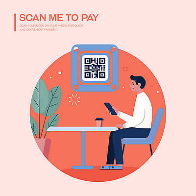 전신 남자 화분 화초 의자 일러스트 한명 들기 앉기 성인 스마트폰 주황색 책상 속도 결제 편리함 QR코드 스캔 테이크아웃컵 성인남자한명만 국내일러스트 AI파일 식물 1 컬러 가구 컨셉 모션 사람 컵 핸드폰 스마트기기 남자한명만 성인남자만 파일형식 벡터