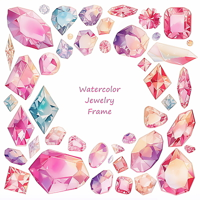 PSD 편집이미지 예술 패턴 수채화 프레임 타이포그라피 사람없음 장식 반짝임 컬러풀 화려 보석 광택 카피스페이스 이미지편집 문자 컬러 컨셉 무늬 모션 공백 광석 파일형식