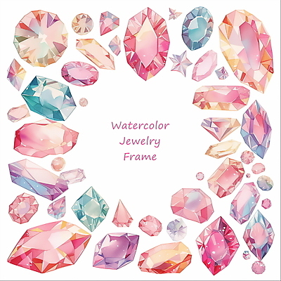 PSD 편집이미지 예술 패턴 수채화 프레임 타이포그라피 사람없음 장식 반짝임 컬러풀 화려 보석 광택 카피스페이스 이미지편집 문자 컬러 컨셉 무늬 모션 공백 광석 파일형식