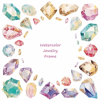 PSD 편집이미지 예술 패턴 수채화 프레임 타이포그라피 사람없음 장식 반짝임 컬러풀 화려 보석 광택 카피스페이스 이미지편집 문자 컬러 컨셉 무늬 모션 공백 광석 파일형식