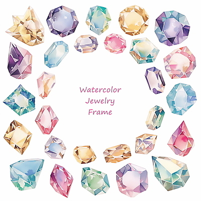 PSD 편집이미지 예술 패턴 수채화 프레임 타이포그라피 사람없음 장식 반짝임 컬러풀 화려 보석 광택 카피스페이스 이미지편집 문자 컬러 컨셉 무늬 모션 공백 광석 파일형식