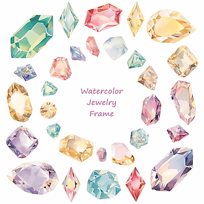 PSD 편집이미지 예술 패턴 수채화 프레임 타이포그라피 사람없음 장식 반짝임 컬러풀 화려 보석 광택 카피스페이스 이미지편집 문자 컬러 컨셉 무늬 모션 공백 광석 파일형식