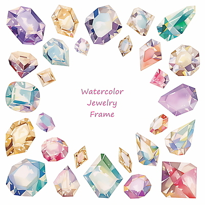 PSD 편집이미지 예술 패턴 수채화 프레임 타이포그라피 사람없음 장식 반짝임 컬러풀 화려 보석 광택 카피스페이스 이미지편집 문자 컬러 컨셉 무늬 모션 공백 광석 파일형식