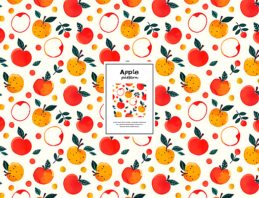 PSD 편집이미지 백그라운드 잎 패턴 단면 프레임 타이포그라피 사람없음 컬러풀 귀여움 원형 사과 이미지편집 도형 식물 문자 컬러 컨셉 무늬 과일 파일형식