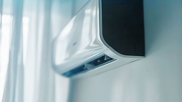 JPG 편집이미지 가구 사람없음 여름 파란색 가전제품 커튼 시원함 에어컨 혼수품 편집실사 AI포토 AI콘텐츠 계절 컬러 생활용품 결혼 CG 오브젝트 파일형식