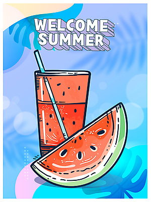 음료 조각 잎 일러스트 단면 잔 수박 빨대 사람없음 여름 달콤 시원함 수박주스 국내일러스트 AI파일 식물 식기 계절 과일 맛 과일주스 파일형식 벡터