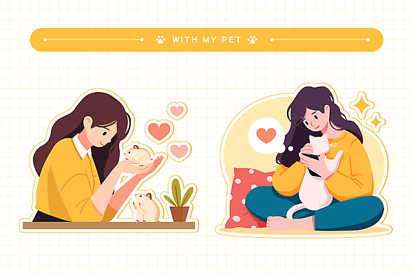 전신 캐릭터 여자 화분 말풍선 쿠션 스티커 일러스트 포옹 나뭇잎 들기 앉기 성인 두명 반짝임 스마트폰 노란색 사각형 고양이 하트 햄스터 성인여자만 일러캐릭터 AI파일 모양 도형 컬러 잎 포유류 안기 모션 사람 핸드폰 스마트기기 반려동물 설치류 여자만 성인만 파일형식 벡터