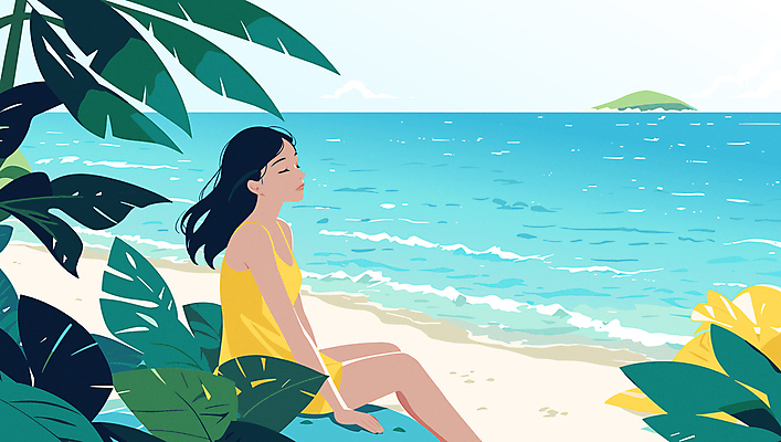 구름 여자 바다 잎 일러스트 하늘 한명 앉기 상반신 성인 파란색 여름휴가 모래사장 야자수 눈감음 여름풍경 시원함 열대식물 상쾌 감성 몬스테라 성인여자한명만 트로피컬아트 여름배경 국내일러스트 AI파일 자연요소 나무 식물 1 감정 컬러 백그라운드 컨셉 모션 휴가 사람 풍경 그림 여자한명만 성인여자만 파일형식 벡터 여름_계절
