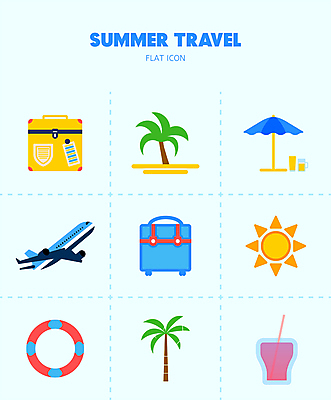 아이콘 음료 섬 여행 하늘색 휴가 비행기 해변 사람없음 여름 야자수 태양 캐리어 여행가방 파라솔 휴양지 튜브 2D아이콘 AI파일 자연요소 나무 계절 바다 가방 항공교통 대중교통 파란색 장소 파일형식 벡터