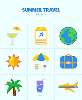 아이콘 지구 음료 여행 하늘색 휴가 비행기 사람없음 여름 야자수 햇빛 태양 지구본 캐리어 여행가방 파라솔 세계여행 티켓 휴양지 칵테일잔 2D아이콘 AI파일 자연요소 나무 계절 술잔 가방 항공교통 대중교통 파란색 세계 장소 파일형식 벡터