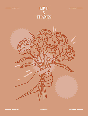 손 꽃다발 라인일러스트 일러스트 사랑 들기 신체부위 갈색 5월 카네이션 감사 가정의달 국내일러스트 AI파일 꽃 감정 컬러 모션 사람 날짜 파일형식 벡터