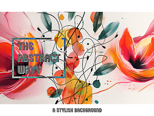 PSD 디자인 포스터 선 잎 일러스트 추상 사람없음 컬러풀 화려 디지털합성 모던 그림 작품 창의력 스타일 국내일러스트 식물 컬러 컨셉 무늬 미술 파일형식