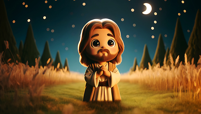 JPG 나무 편집이미지 남자 기독교 종교 한명 성인 빛 3D 달 양 예수 하나님 야간 디지털합성 보케 성인남자한명만 편집3D AI컴퓨터그래픽 AI콘텐츠 자연요소 식물 1 포유류 사람 신_종교 남자한명만 성인남자만 파일형식