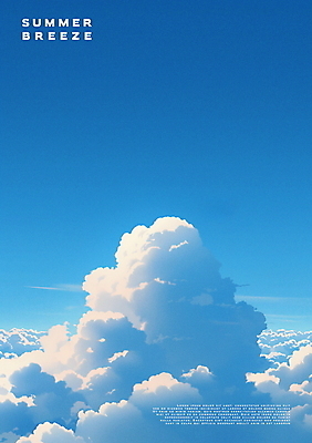 PSD 구름 포스터 일러스트 자연 하늘 사람없음 파란색 상쾌 내려보기 국내일러스트 자연요소 감정 컬러 모션 생태계 파일형식